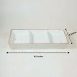 Ceramic Dip Sauce Tray With 3 Compartment