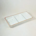 Ceramic Dip Sauce Tray With 3 Compartment
