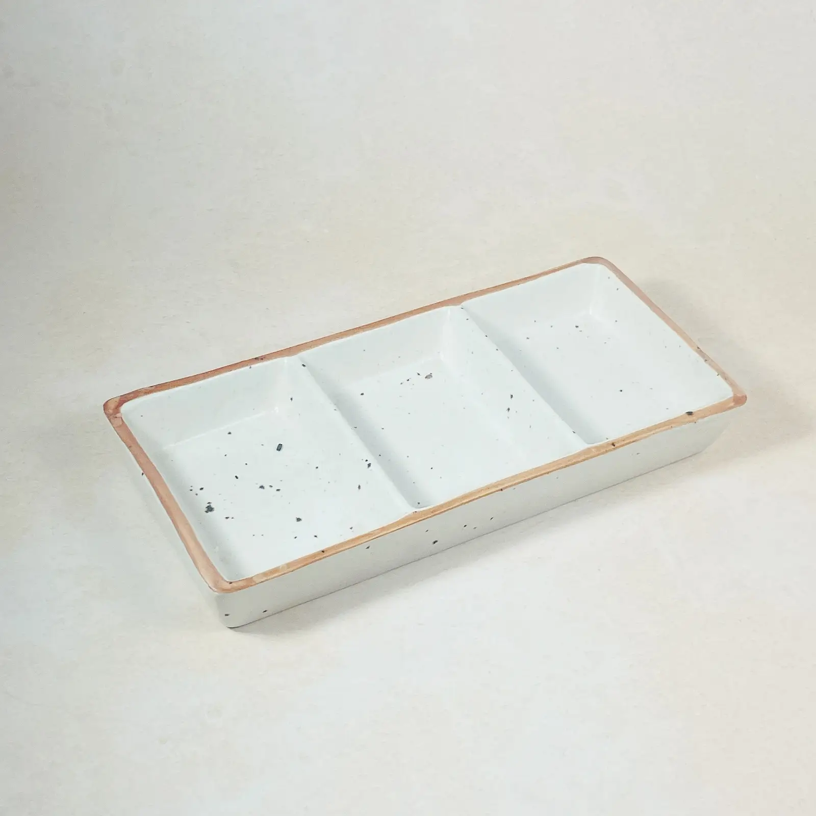 Ceramic Dip Sauce Tray With 3 Compartment2 Ceramic Dip Sauce Tray With 3 Compartment