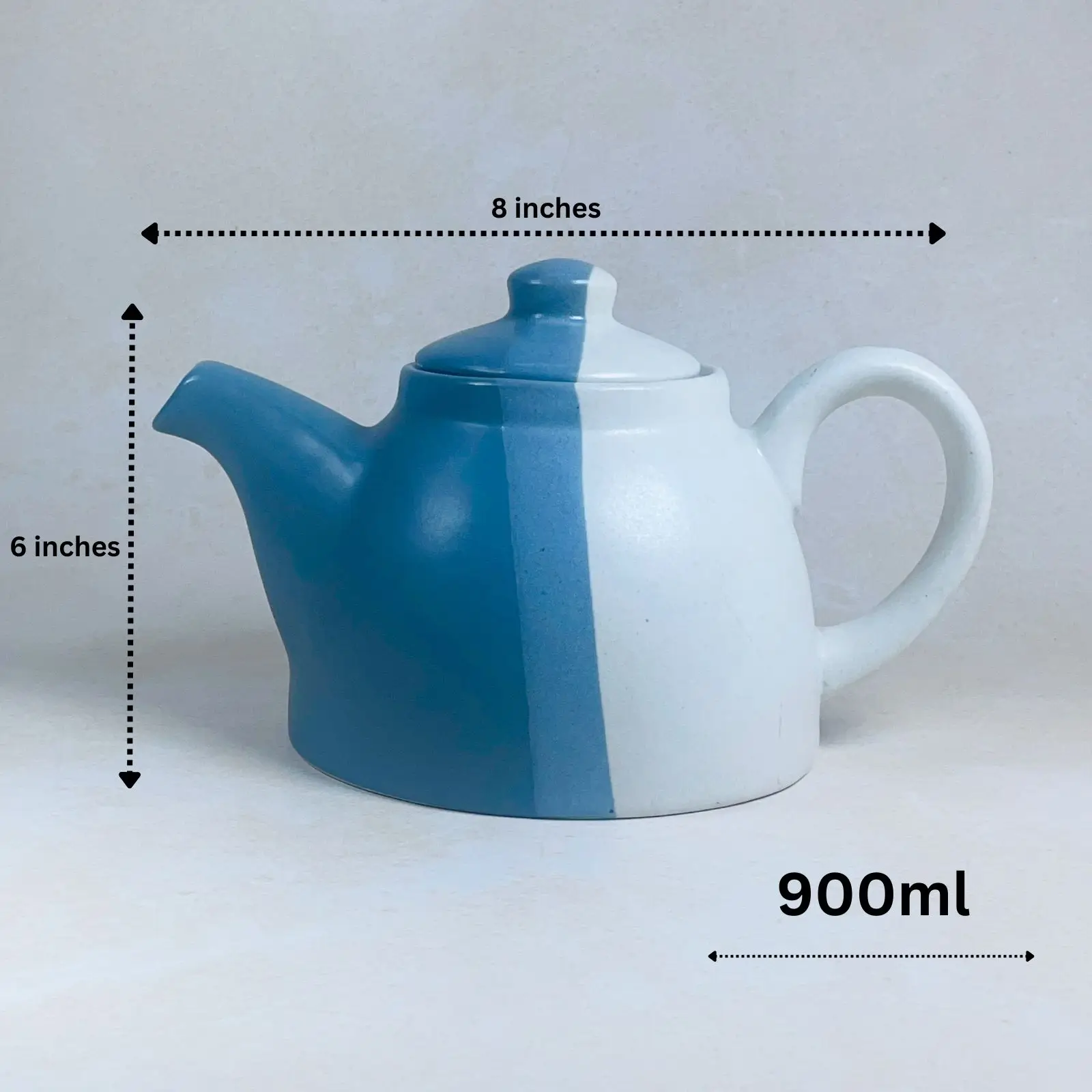 Ceramic Tea Pot With Lid Dual Shade (