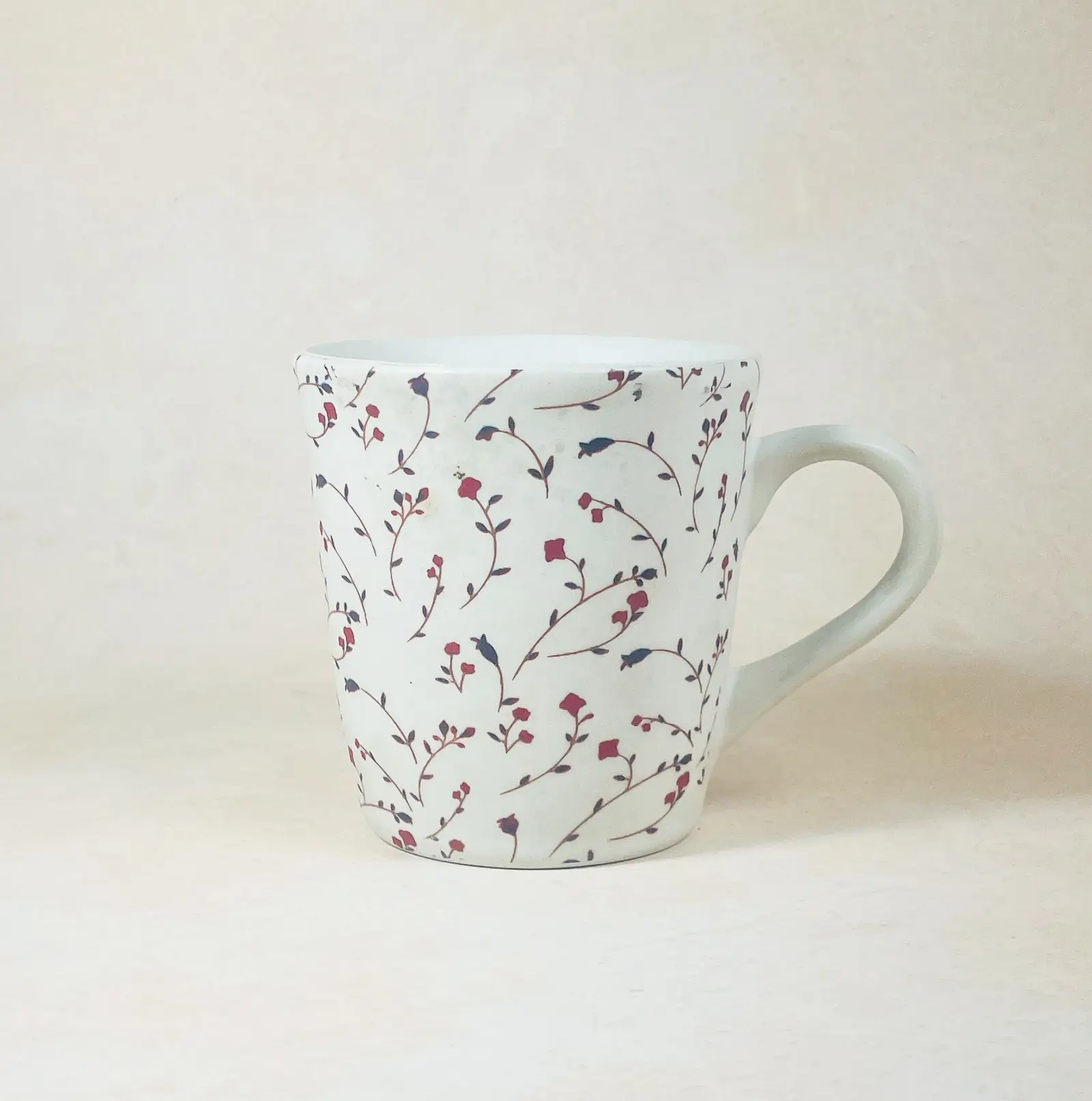Handmade Floral Print Ceramic Mug Handmade Floral Print Ceramic Mug