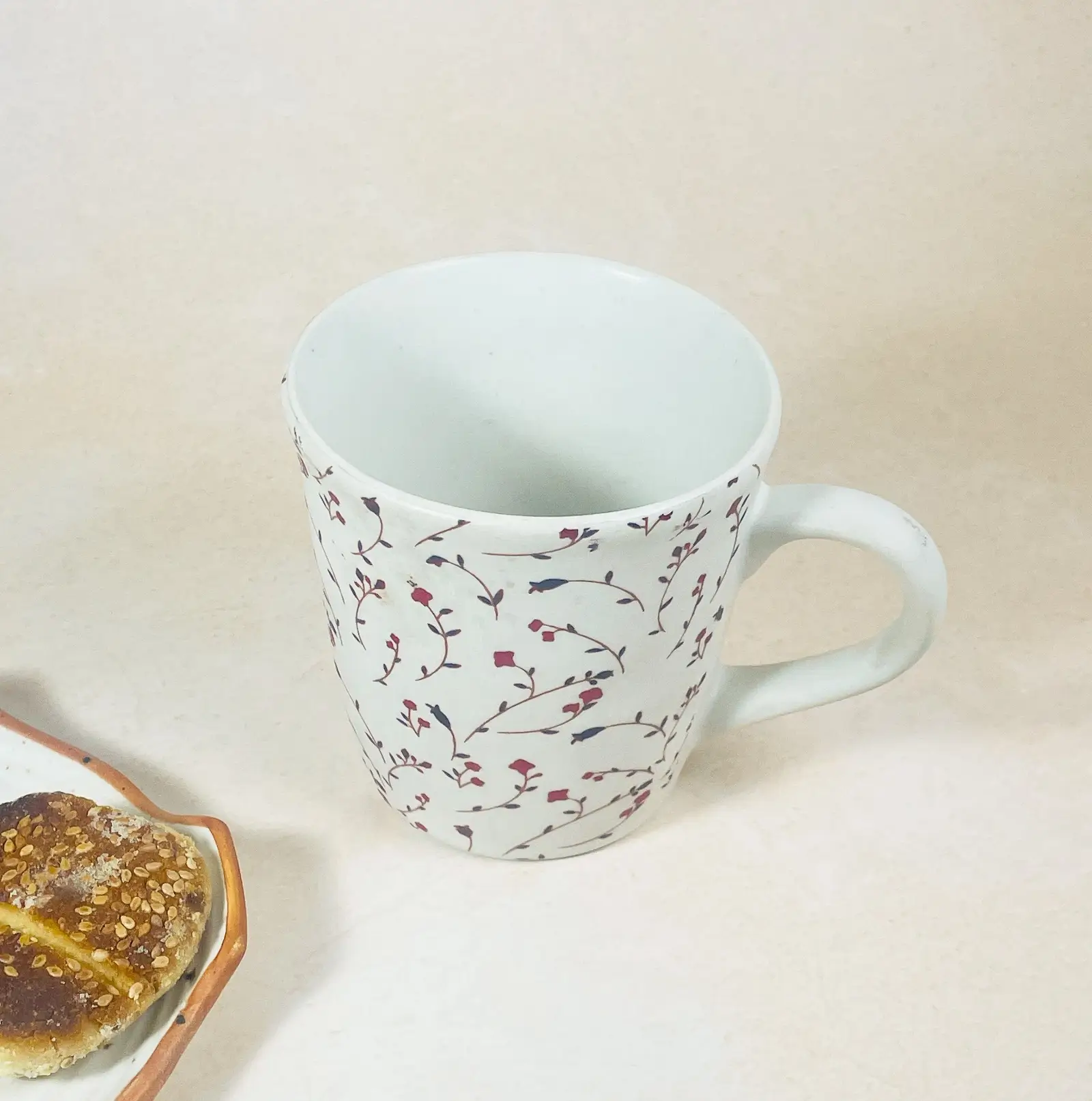 Handmade Floral Print Ceramic Mug1