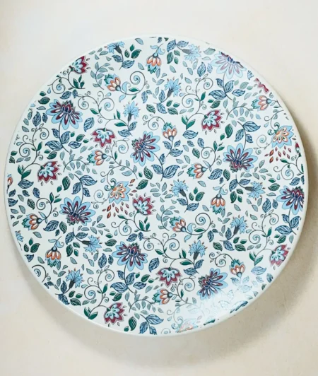 Multicolor Printed Ceramic Dinner Plate