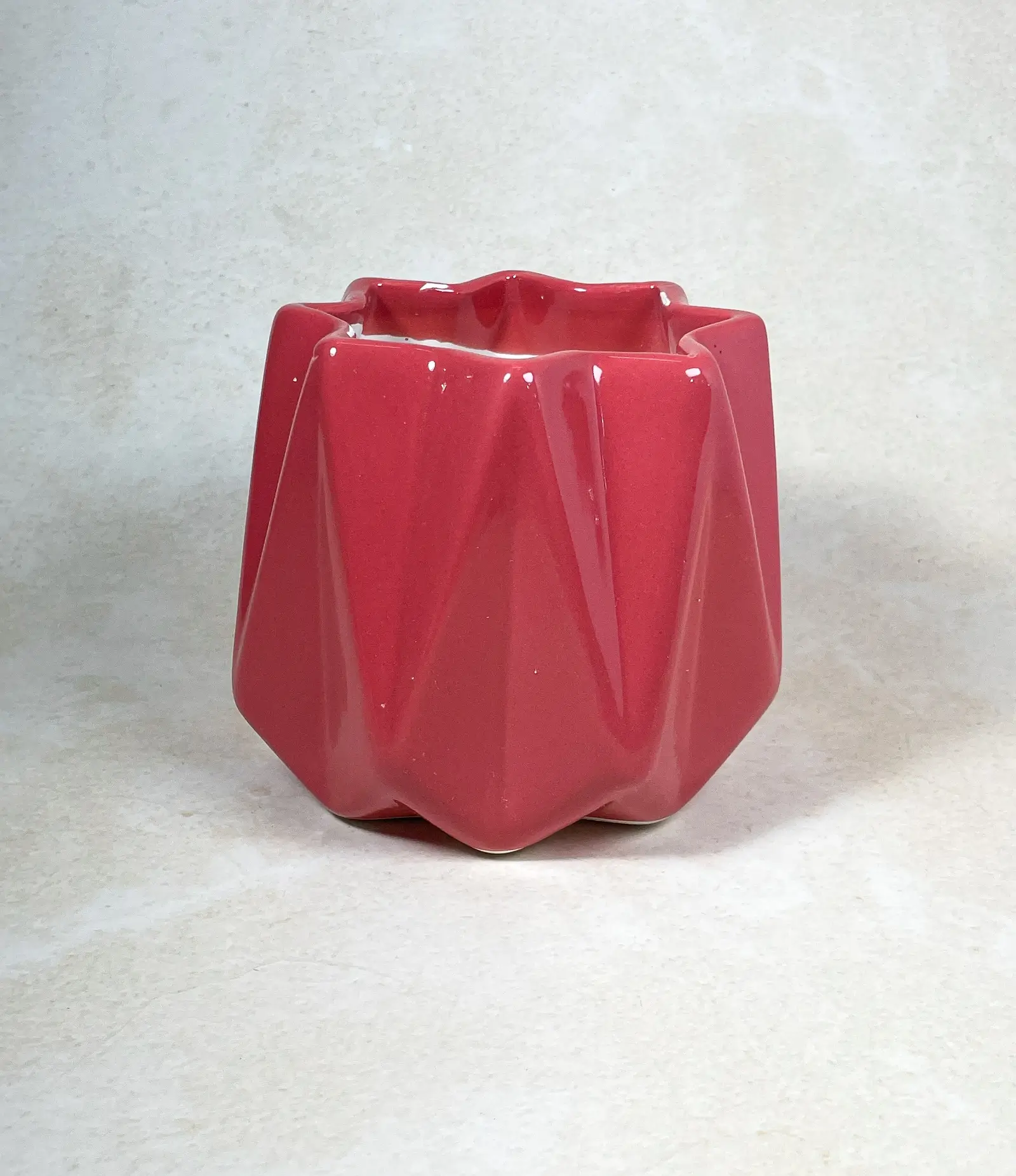 Diamond Shaped Indoor Ceramic Planter without plant