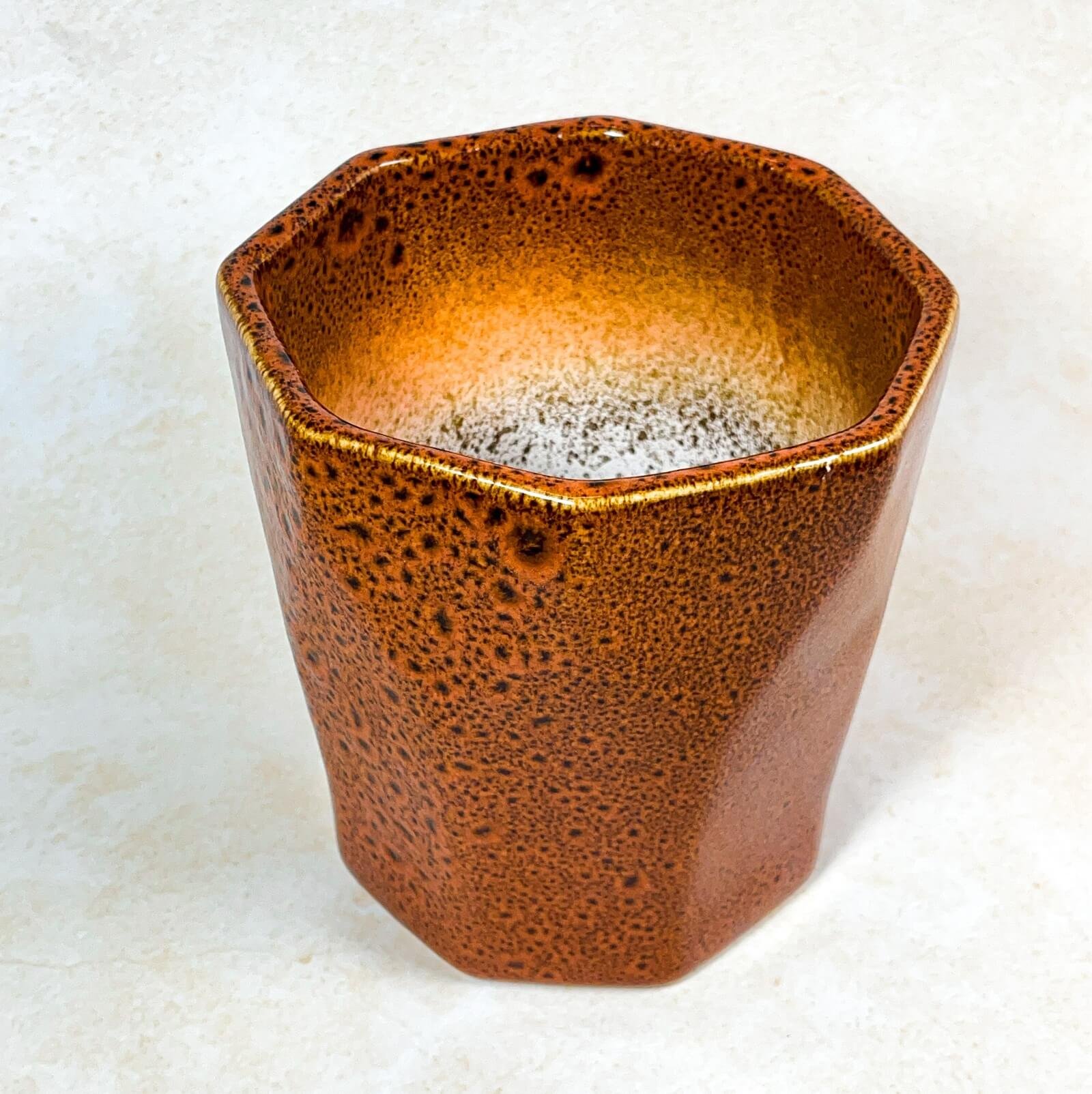EarthTone Hexa Ceramic Planter Brown 2