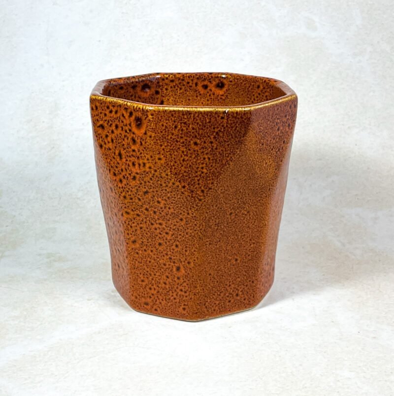 EarthTone Hexa Ceramic Planter Brown 3