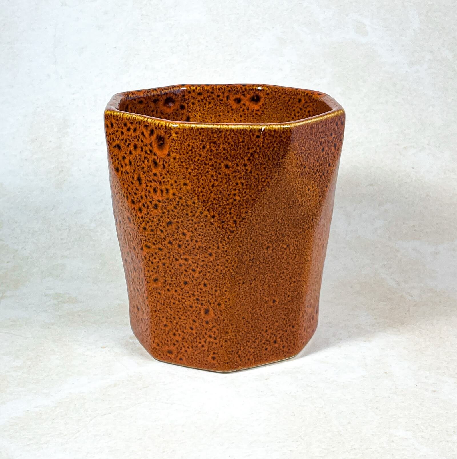 EarthTone Hexa Ceramic Planter Brown 3