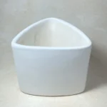 Triangle Shape Indoor Pot White 1