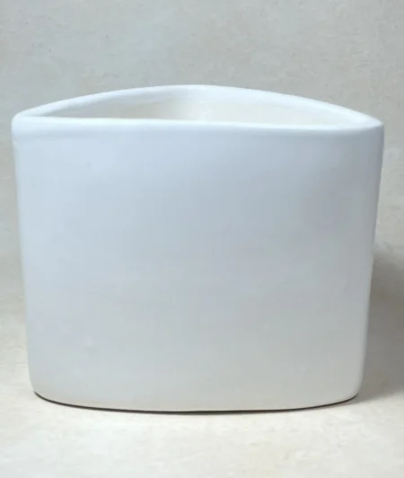 Triangle Shape Indoor Pot White