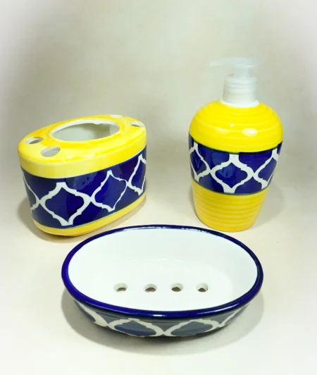 Bathroom Set Yellow Blue
