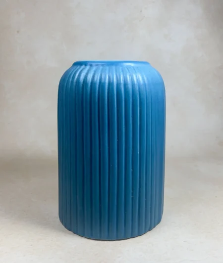 Cylendrical Shape Flower Vase Blue