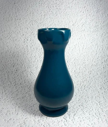 Royal Teal Glazed Ceramic Vase