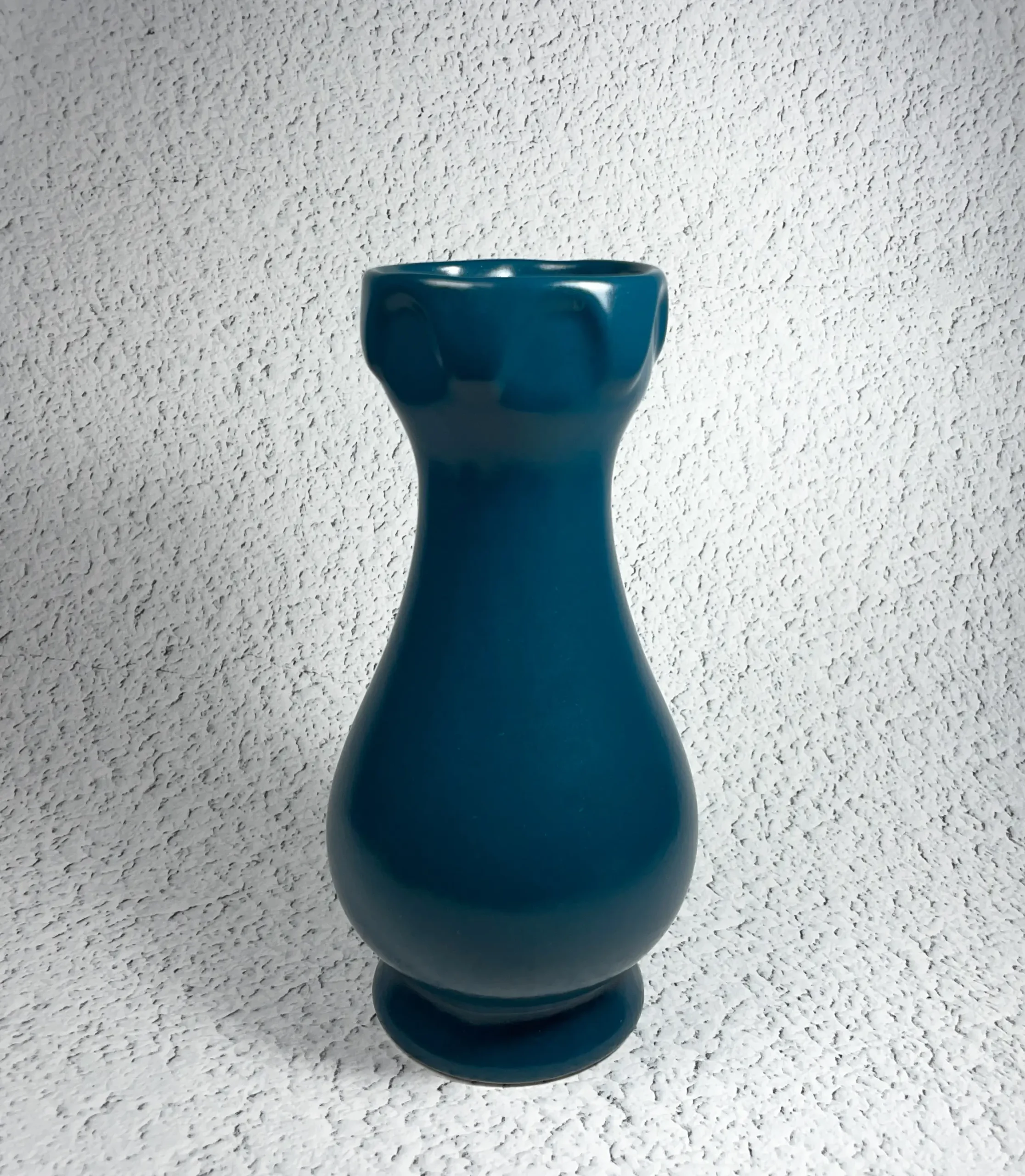 Royal Teal Glazed Ceramic Vase